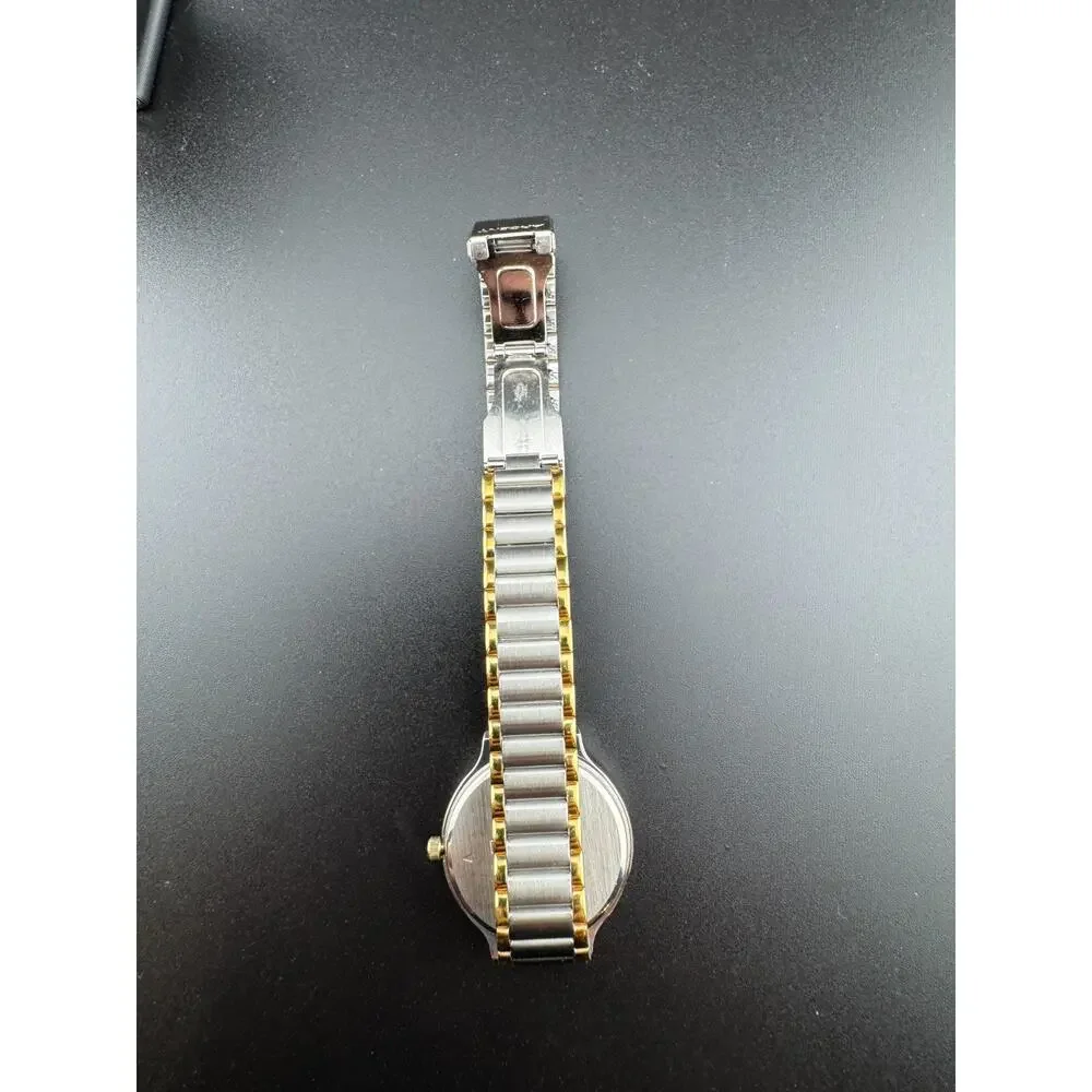 Casio Argent LTW-70M Two-Tone Moonphase Watch w/ Box Vintage
